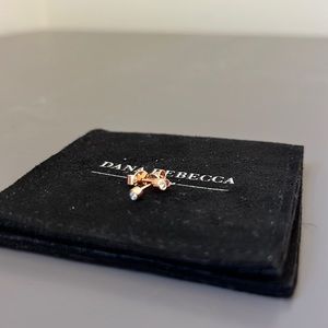 Dana Rebecca 14kt Rose Gold Lulu Jack Bezel Diamond Studs